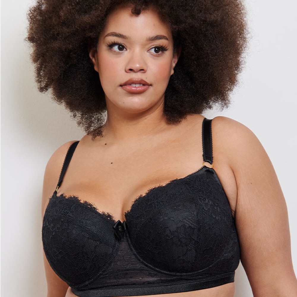 Liaison Vienna Black Longline Balcony Bra 32H UK / 32K US